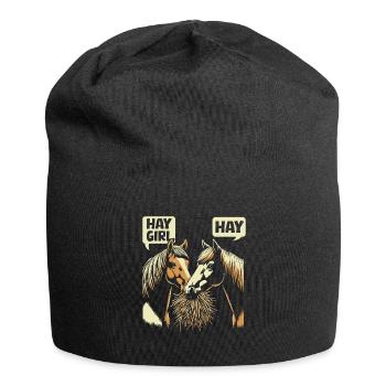 Sports équestres équestres à cheval - Bonnet en jersey - noir - Devant