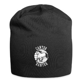 Sports équestres équestres à cheval - Bonnet en jersey - noir - Devant