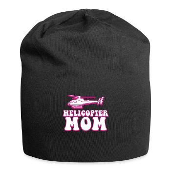 Helikopter Eltern Lustige Helikoptermutter - Jersey-Beanie - Schwarz - Vorne