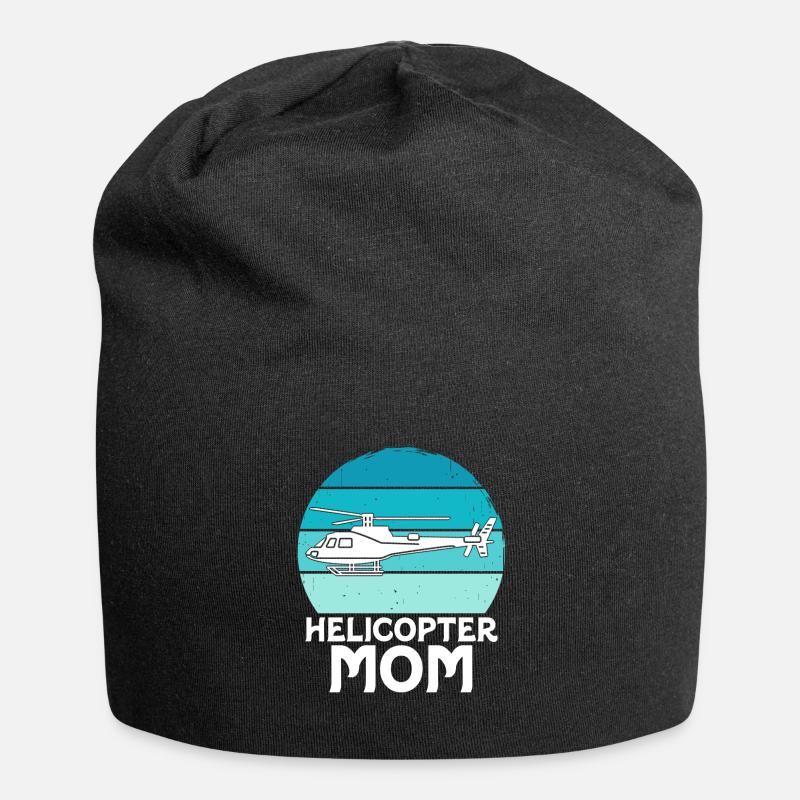 Helikopter Eltern Lustige Helikoptermutter - Jersey-Beanie - Schwarz