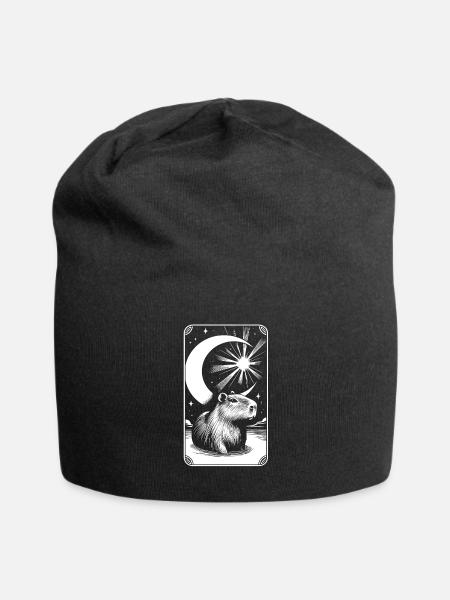 Capybara Wasserschwein - Jersey-Beanie - Schwarz