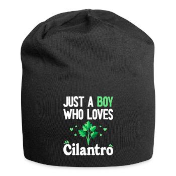 Humour Homme Garçon Qui Aime La Coriandre - Bonnet en jersey - noir - Devant