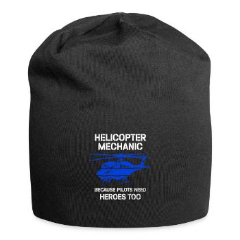 Helicopter Mechanic Heroes Pride - Jersey Beanie - black - Front
