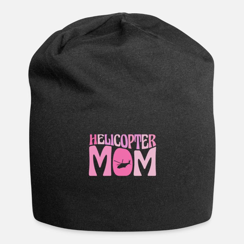 Helikopter Eltern Lustige Helikoptermutter - Jersey-Beanie - Schwarz