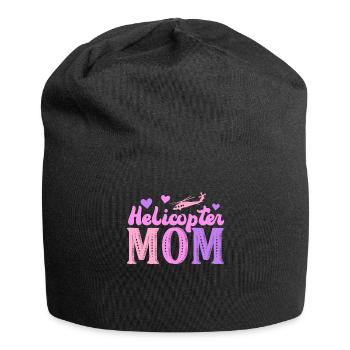 Helikopter Eltern Lustige Helikoptermutter - Jersey-Beanie - Schwarz - Vorne