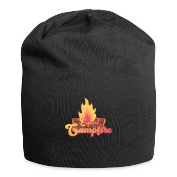 Expert Of Campfire Camping Expert - Jersey Beanie - black - Front