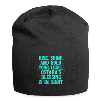 Ostara Hexenmond Eostre Frühling Ostern - Jersey-Beanie - Schwarz - Vorne