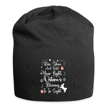 Ostara Witch Moon Eostre Spring Eastern - Jersey Beanie - black - Front