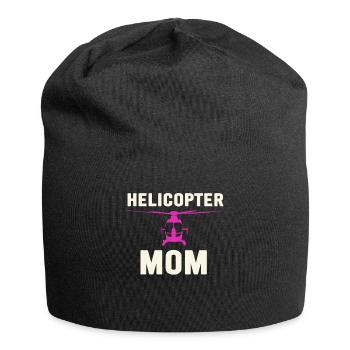 Helikopter Eltern Lustige Helikoptermutter - Jersey-Beanie - Schwarz - Vorne
