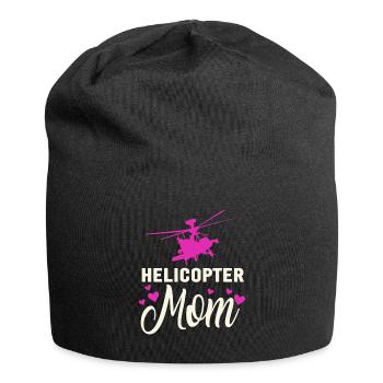 Helikopter Eltern Lustige Helikoptermutter - Jersey-Beanie - Schwarz - Vorne