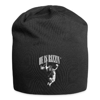 He is Rizzin Jesus Gott Auferstehung Basketball - Jersey-Beanie - Schwarz - Vorne