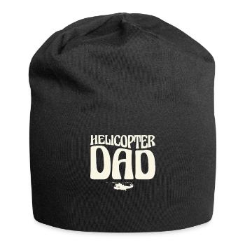 Helikopter Eltern Lustige Männer Pilot - Jersey-Beanie - Schwarz - Vorne