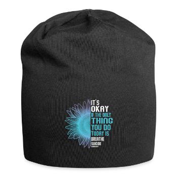 Sensibilisation à la prévention du suicide - Bonnet en jersey - noir - Devant