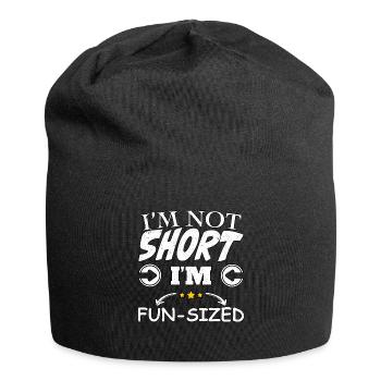 Je ne suis pas petit, je suis de taille amusante - Bonnet en jersey - noir - Devant
