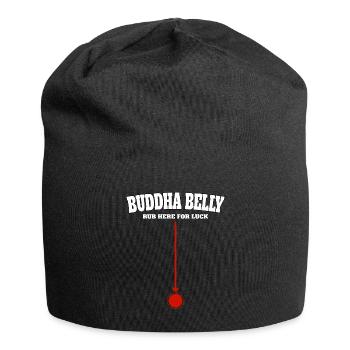 Bouddha ventre frotter ici pour avoir de la chance - Bonnet en jersey - noir - Devant