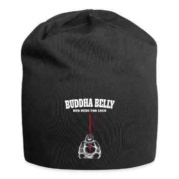 Bouddha ventre frotter ici pour avoir de la chance - Bonnet en jersey - noir - Devant