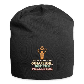 No Littering Anti Littering Earth Day - Jersey Beanie - black - Front