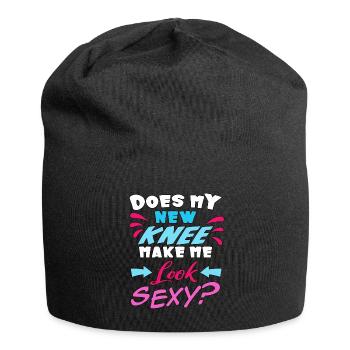 Does my new knee make me sexy? - Jersey Beanie - black - Front