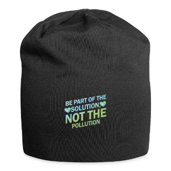 No Littering Anti Littering Earth Day - Jersey Beanie - black - Front