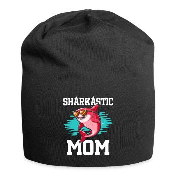 Sharkastic Mutter Hai Witz Sarkastische Mutter - Jersey-Beanie - Schwarz - Vorne