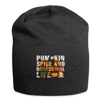 Pumpkin Spice And Homeschool Life - Jersey Beanie - black - Front