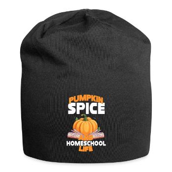 Pumpkin Spice And Homeschool Life - Jersey Beanie - black - Front
