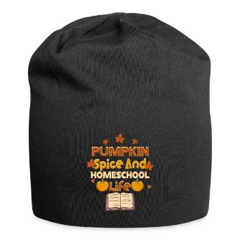 Pumpkin Spice And Homeschool Life - Jersey Beanie - black - Front