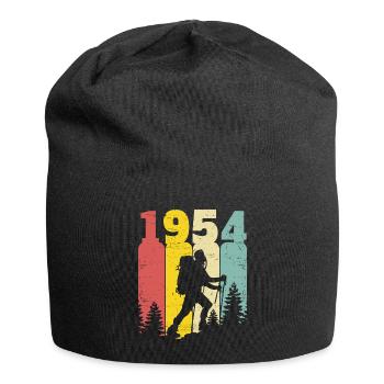 Retro Year 1954 Hiker 70 Years Anniversary - Jersey Beanie - black - Front