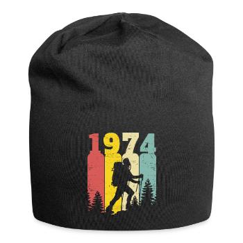 Retro Year 1974 Hiker 50 Years Anniversary - Jersey Beanie - black - Front