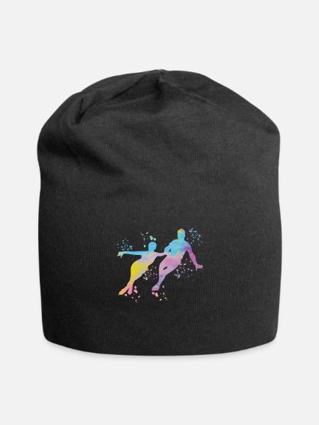 Eiskunstläufer Schlittschuhlaufen Eiskunstlauf - Jersey-Beanie - Schwarz