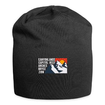 Explorez les montagnes des parcs nationaux de l’Utah - Bonnet en jersey - noir - Devant