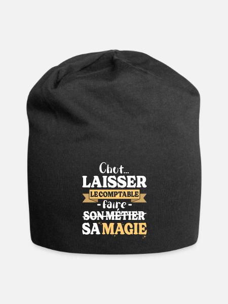 Comptable Fait Sa Magie Humour Compta - Bonnet en jersey - noir