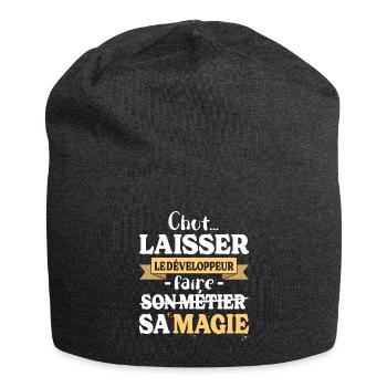 Developer Makes His Magic Humor Dev - Jersey Beanie - charcoal grey - Front