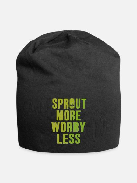Urban Gardener Men Women Microgreens - Jersey Beanie - black