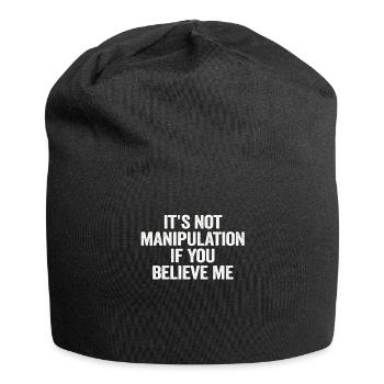 Pas de manipulation si vous croyez - Bonnet en jersey - noir - Devant