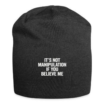 Not Manipulation If You Believe - Jersey Beanie - charcoal grey - Front