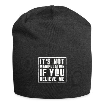 Not Manipulation If You Believe - Jersey Beanie - charcoal grey - Front