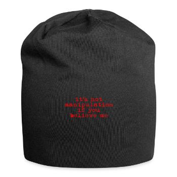 Not Manipulation If You Believe - Jersey Beanie - black - Front