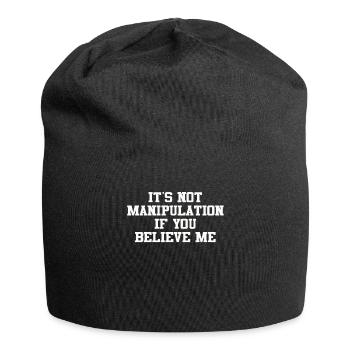 Pas de manipulation si vous croyez - Bonnet en jersey - noir - Devant