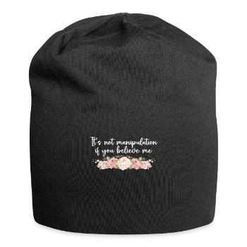 Keine Manipulation, wenn du glaubst - Jersey-Beanie - Schwarz - Vorne
