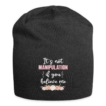 Keine Manipulation, wenn du glaubst - Jersey-Beanie - Anthrazit - Vorne