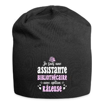 Humour Assistante Bibliothécaire Râleuse - Bonnet en jersey - noir - Devant