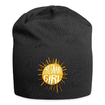 Sommerschwangerschaftsankündigung Schwangere Mutter - Jersey-Beanie - Schwarz - Vorne