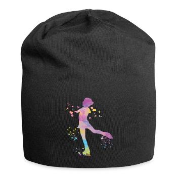 Eiskunstläufer Schlittschuhlaufen Eiskunstlauf - Jersey-Beanie - Schwarz - Vorne