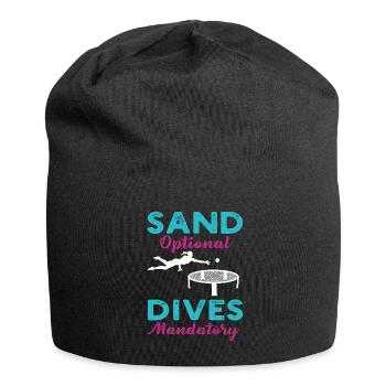 Spike Ball Roundnet Strandspiel - Jersey-Beanie - Schwarz - Vorne