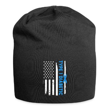 Diabétique américain de type 1 - Bonnet en jersey - noir - Devant