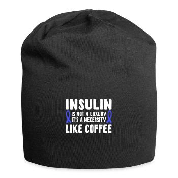 Insulin and coffee - Jersey Beanie - black - Front