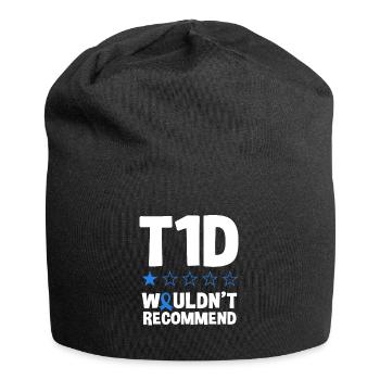 Funny diabetes type 1 humor - Jersey Beanie - black - Front