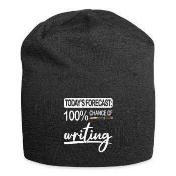 Author Journalist Teacher Writing Content Creator - Jersey-Beanie - Anthrazit - Vorne