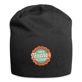 Ich bin ein Lehrer: Immer richtige Aussage - Jersey-Beanie - Schwarz - Vorne